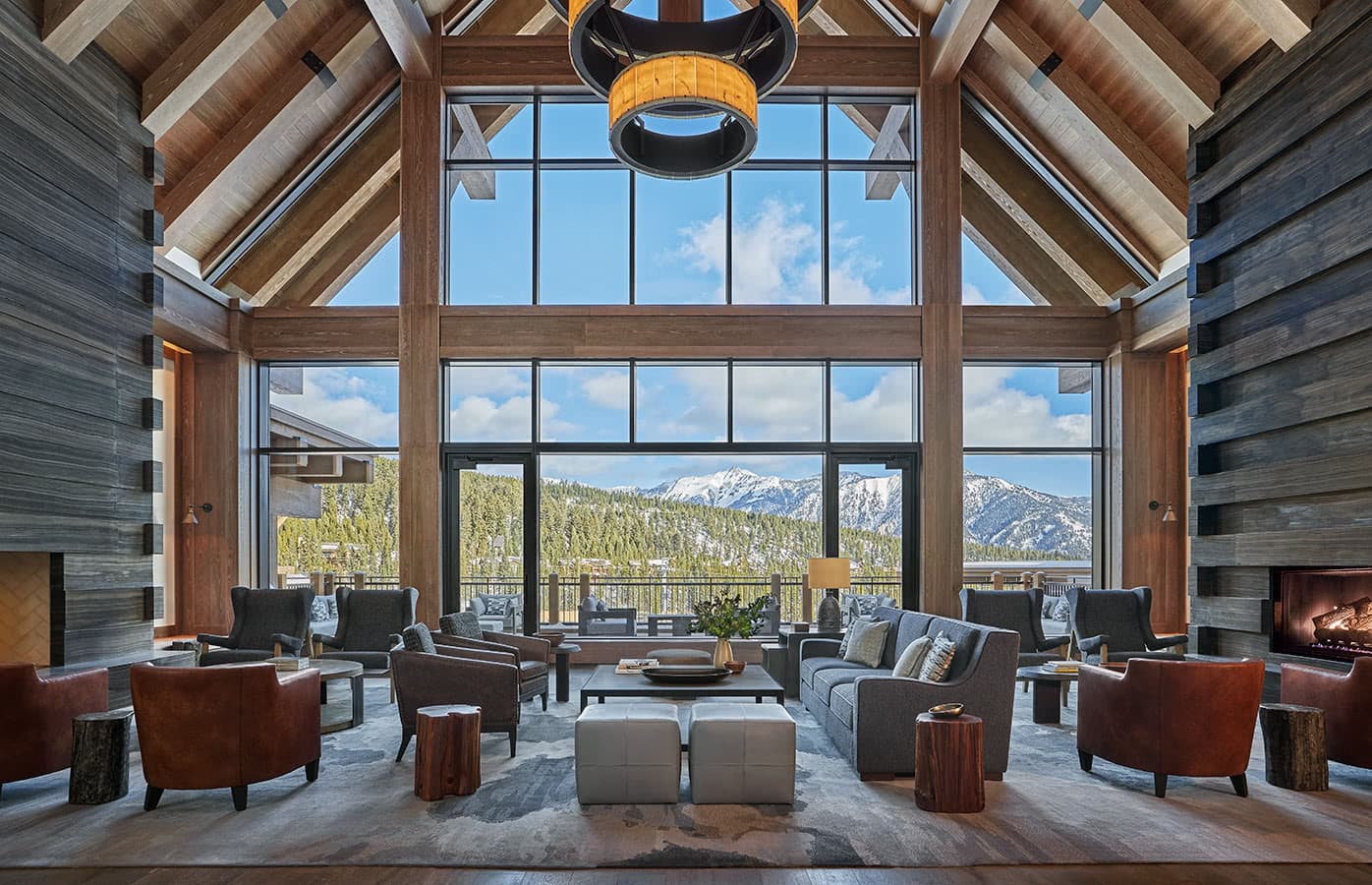 Hotel lobby and living room